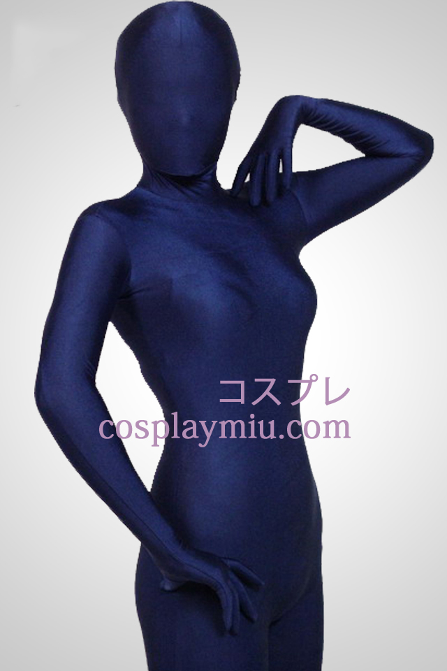 Sombre costume bleu Full Body Lycra Spandex Zentai