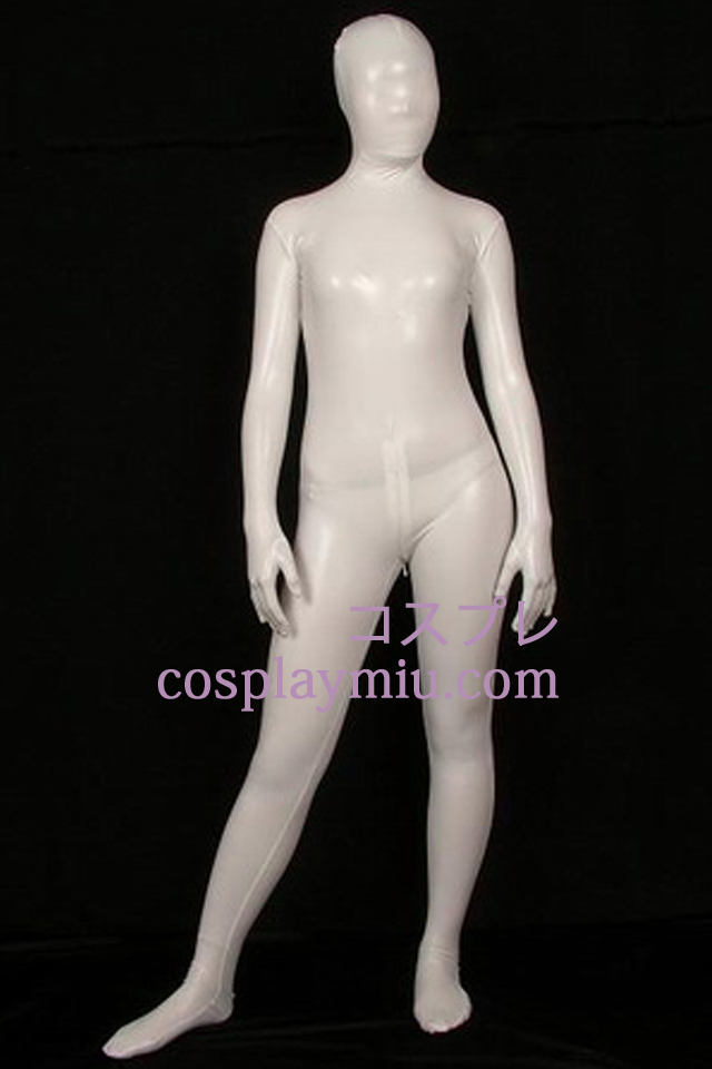 PVC blanc Full Body unisexe Zentai Suit