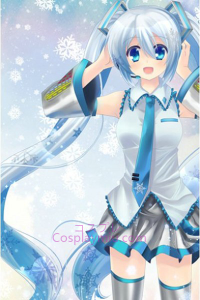 Vocaloid longue perruque cosplay de neige