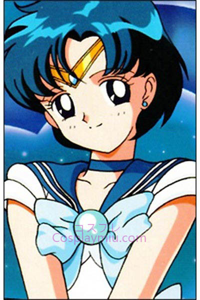Sailor Moon Mizuno Ami Sailor Mercury courte perruque de Cosplay