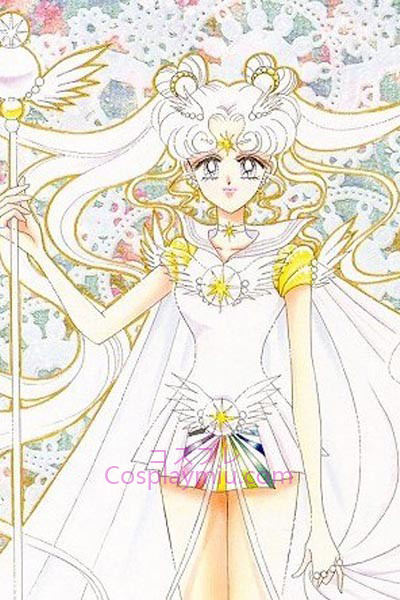 Sailor Moon Tsukino Usagi Sailor Moon Argent longue perruque cosplay