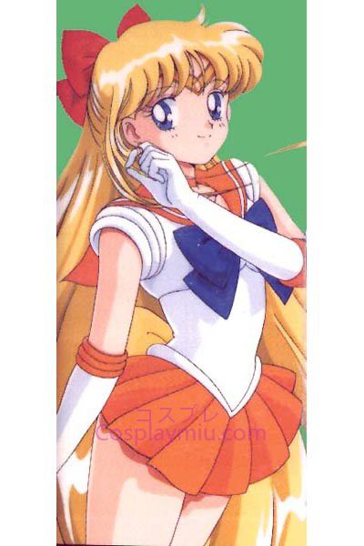 Sailor Moon Sailor Venus Minako Aino longue perruque cosplay