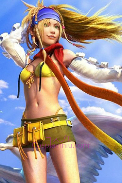 Final Fantasy X Rikku longue perruque cosplay